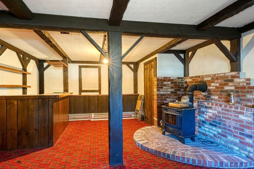 Interior, Stone Walls, Wooden Beams