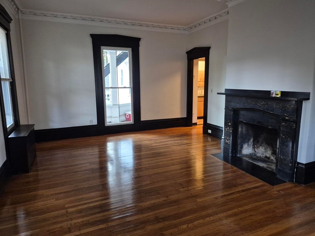 Empty room, Fireplace, Interior, Wood Texture Flooring