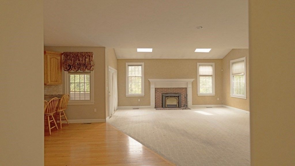 Fireplace, Interior, Recessed Lighting, Wood Texture Flooring