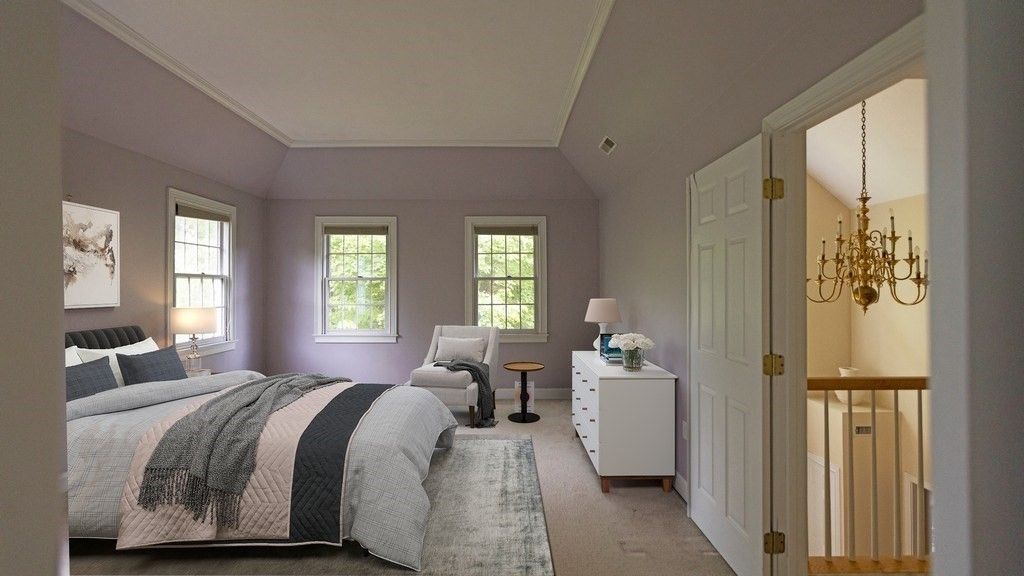 Bedroom, Chandelier, Interior