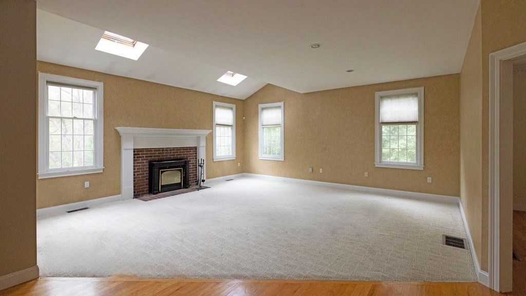 Empty room, Fireplace, Interior, Wood Texture Flooring