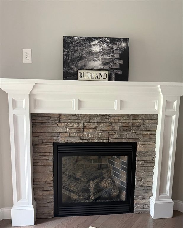 Fireplace, Interior, Wood Texture Flooring