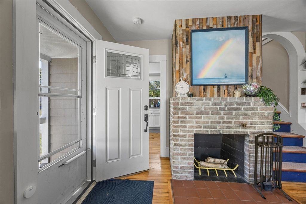 Fireplace, Interior, Wood Texture Flooring
