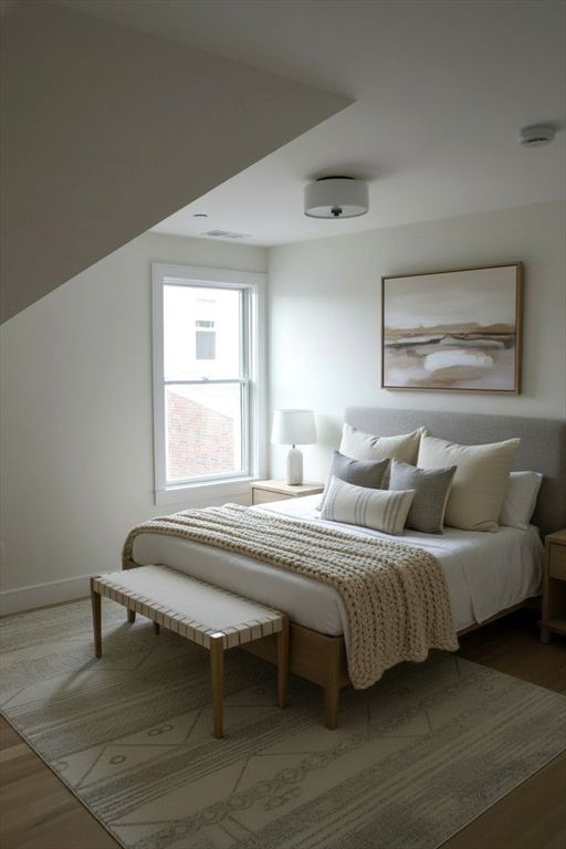 Bedroom, Interior, Wood Texture Flooring