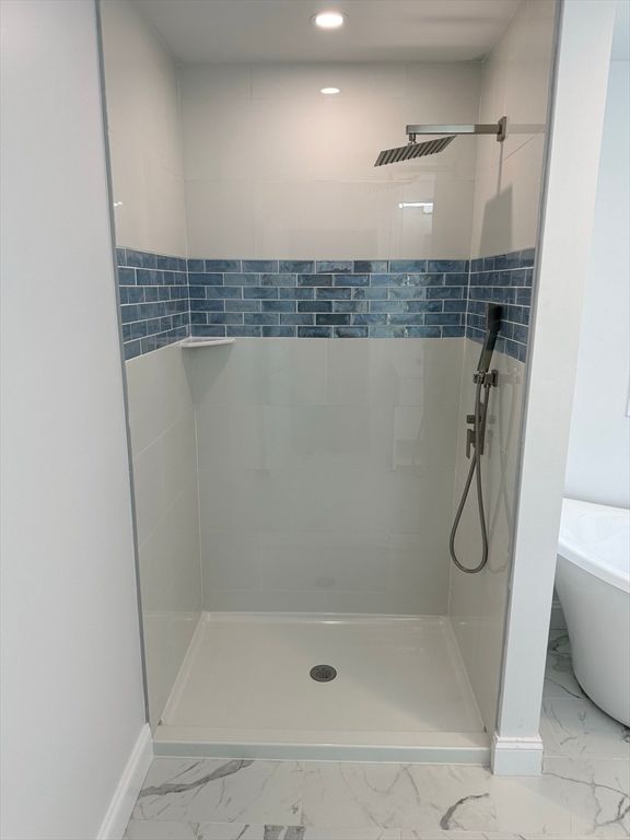 Bathroom, Interior, Marble, Recessed Lighting