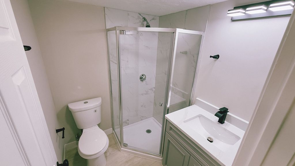 Bathroom, Glass Shower, Interior, Marble Walls