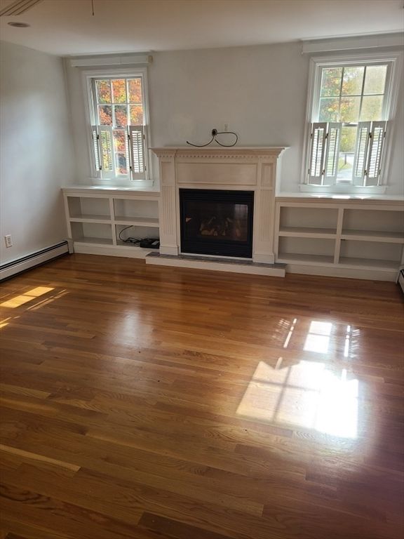 Empty room, Fireplace, Interior, Wood Texture Flooring