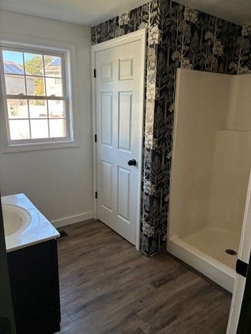 Bathroom, Interior, Wood Texture Flooring