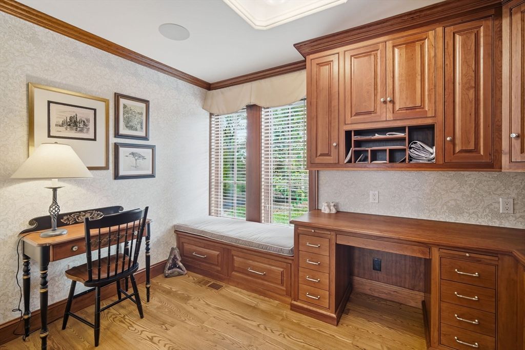 Home Office, Interior, Wood Texture Flooring