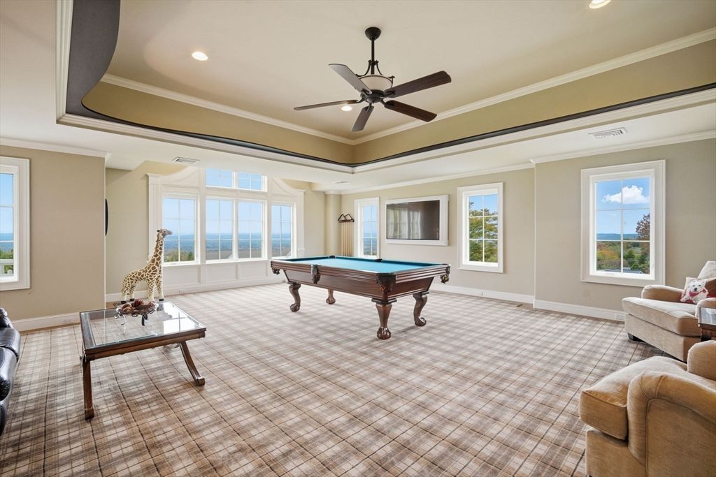 Billiard Table, Game Room, Interior, Recessed Lighting, Water