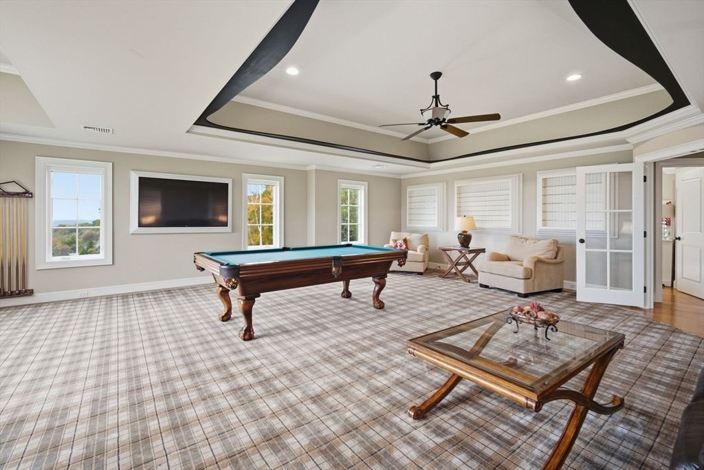 Billiard Table, Game Room, Interior, Living room, Recessed Lighting