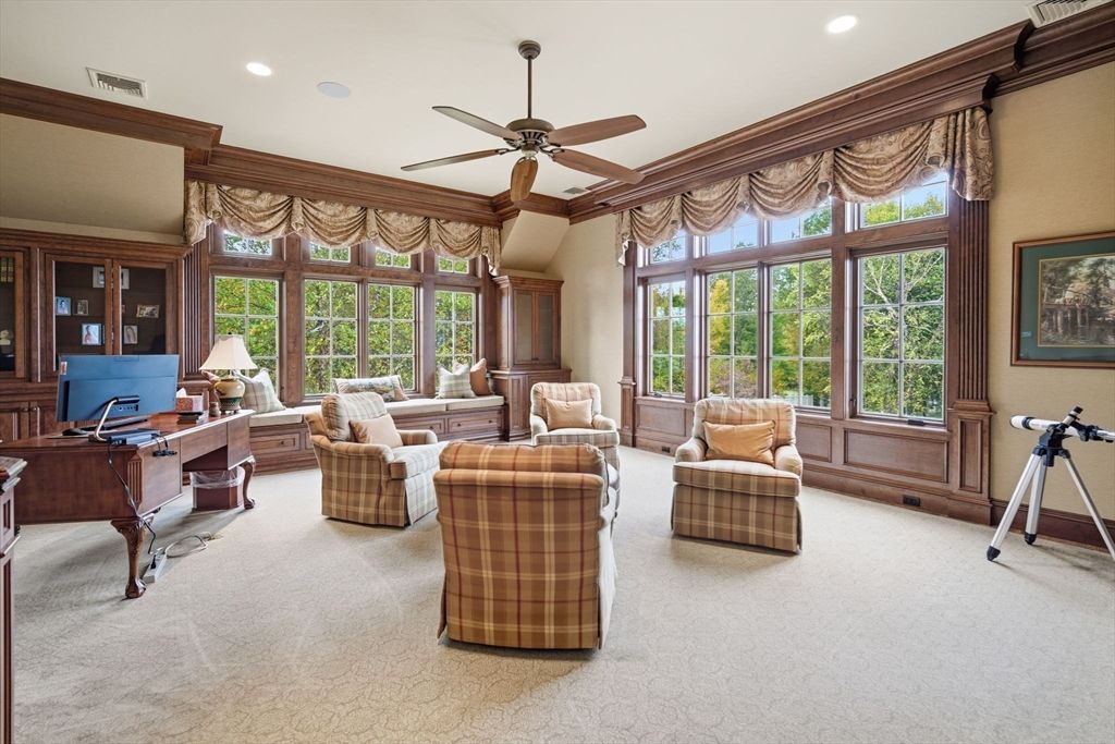 Home Office, Interior, Living room, Recessed Lighting