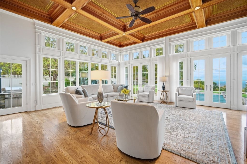 Interior, Living room, Sun Room, Water, Wooden Beams, Wooden Ceilings, Wood Texture Flooring