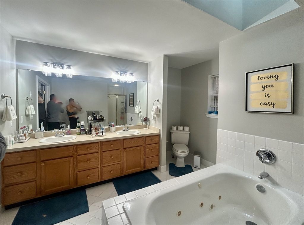 Bathroom, Dual Sink Vanities, Interior, Tile Countertops