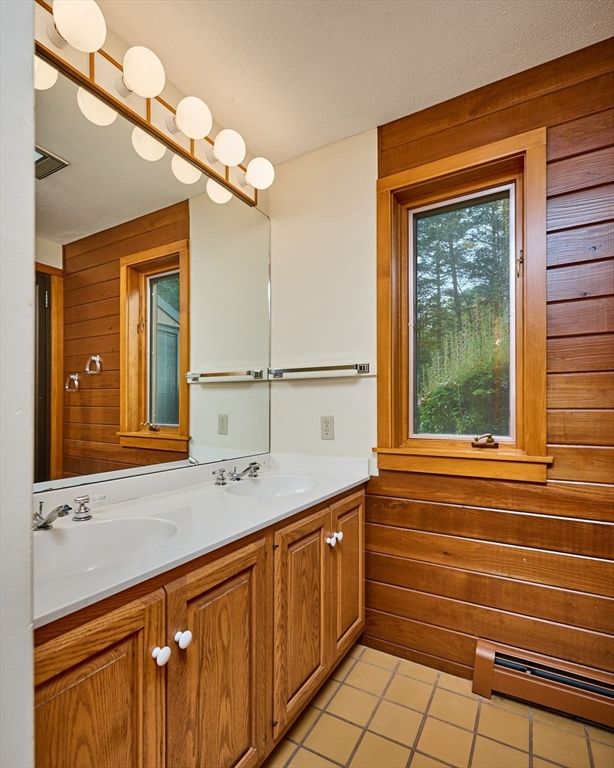 Bathroom, Dual Sink Vanities, Interior, Wooden Walls