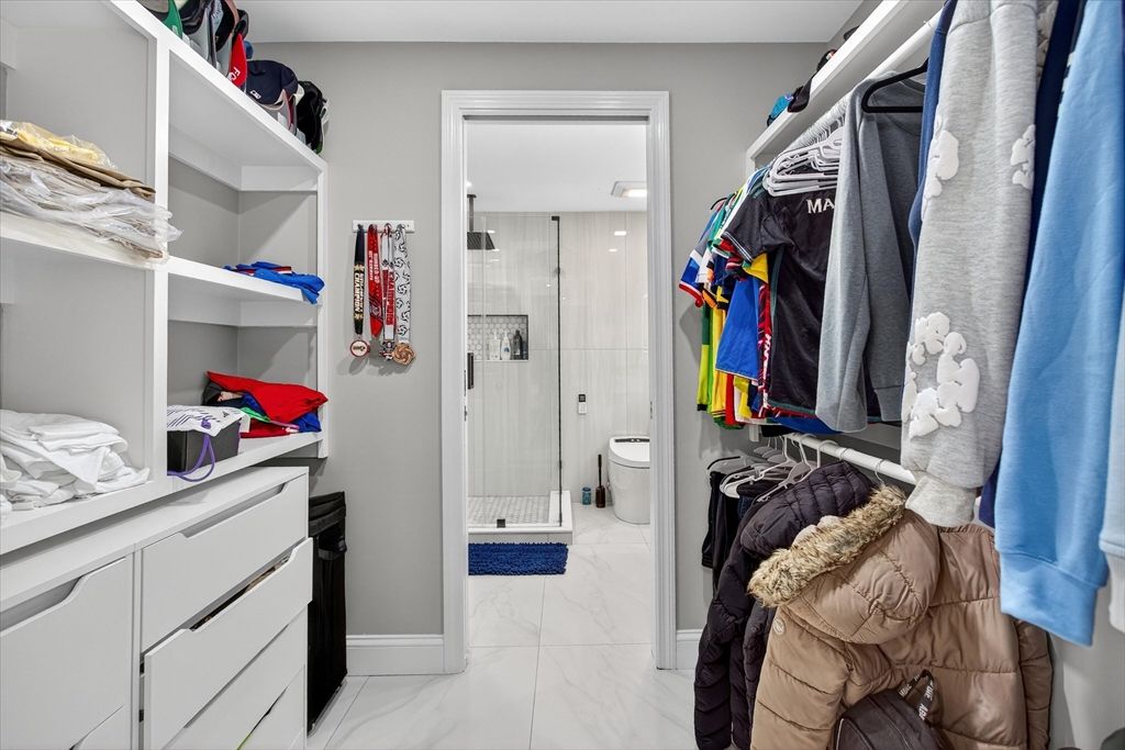 Bathroom, Glass Shower, Interior, Marble, Walk-in Closets