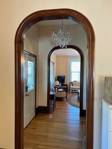 Chandelier, Interior, Wood Texture Flooring