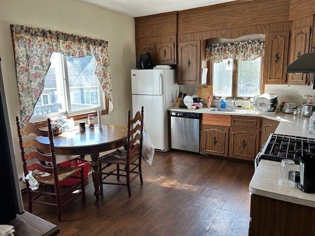 Dining room, Interior, Kitchen, Wood Texture Flooring