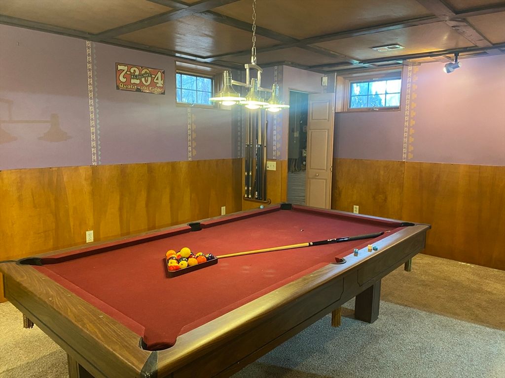 Billiard Table, Game Room, Interior, Pendant Lights