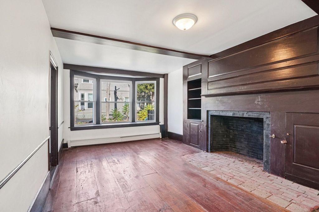 Fireplace, Interior, Wood Texture Flooring, Wooden Walls