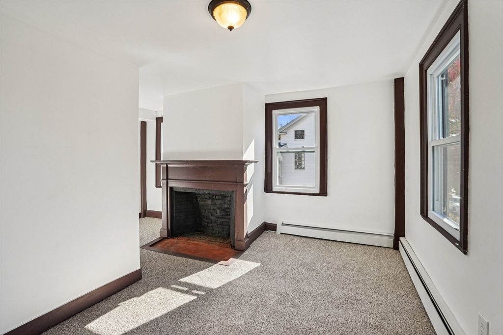 Empty room, Fireplace, Interior