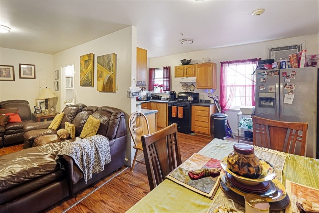 Dining room, Interior, Kitchen, Living room, Wood Texture Flooring