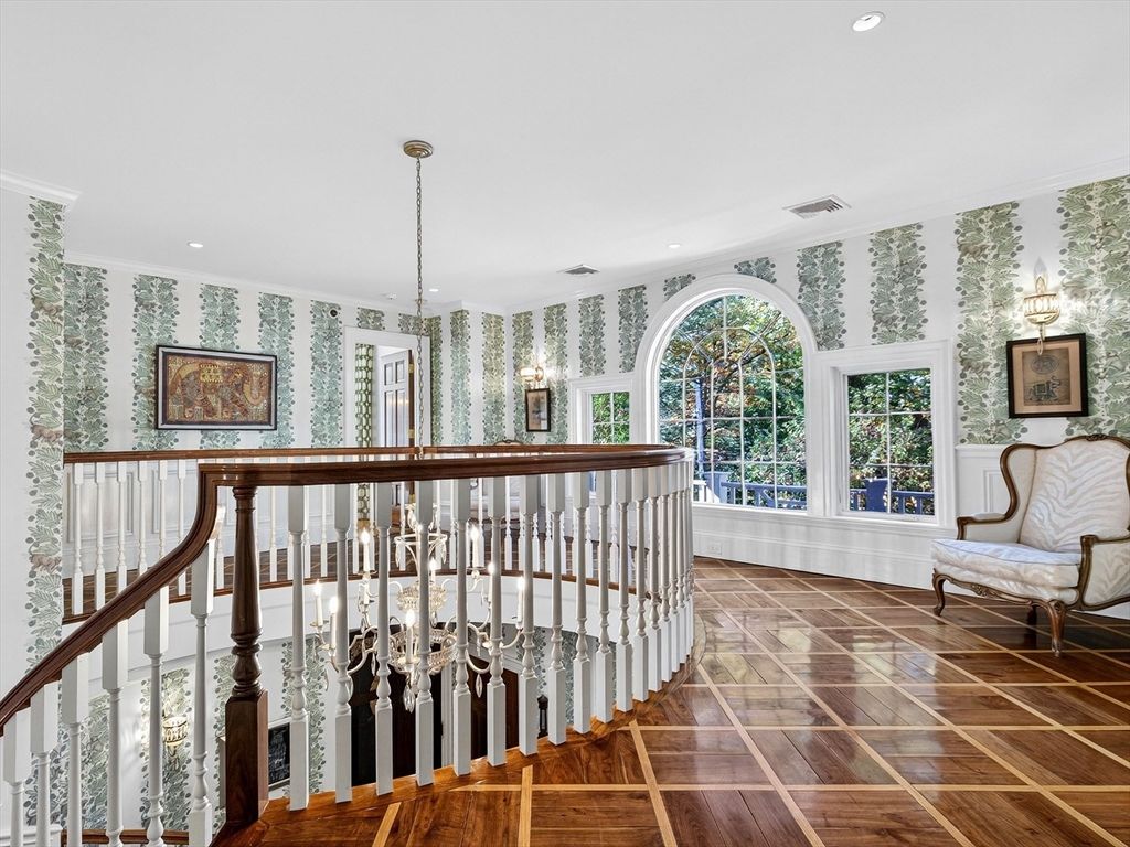 Chandelier, Interior, Recessed Lighting, Wood Texture Flooring