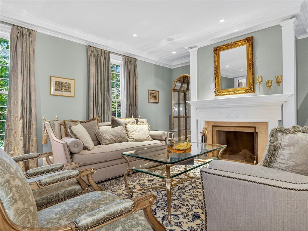 Fireplace, Interior, Living room, Recessed Lighting