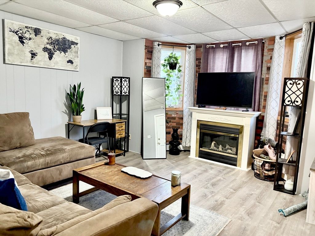 Fireplace, Interior, Living room, Wood Texture Flooring