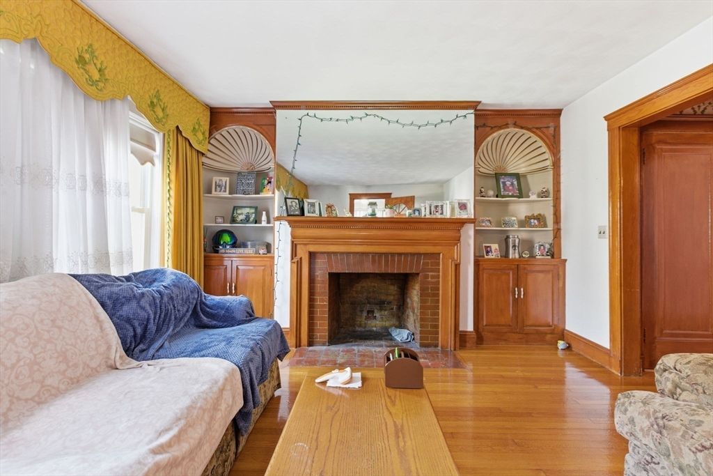 Fireplace, Interior, Wood Texture Flooring