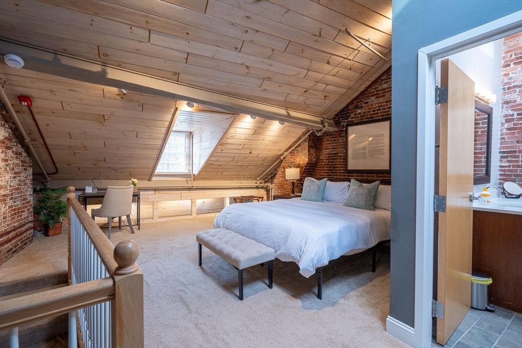 Bedroom, Interior, Stone Walls, Wooden Ceilings, Wooden Walls