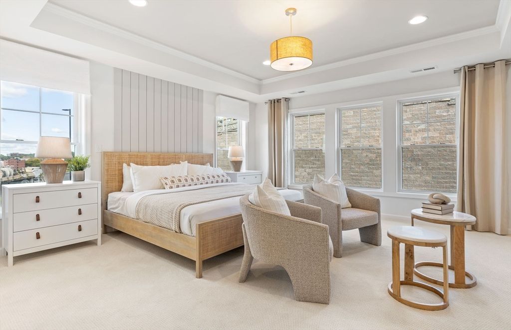 Bedroom, Interior, Pendant Lights, Recessed Lighting