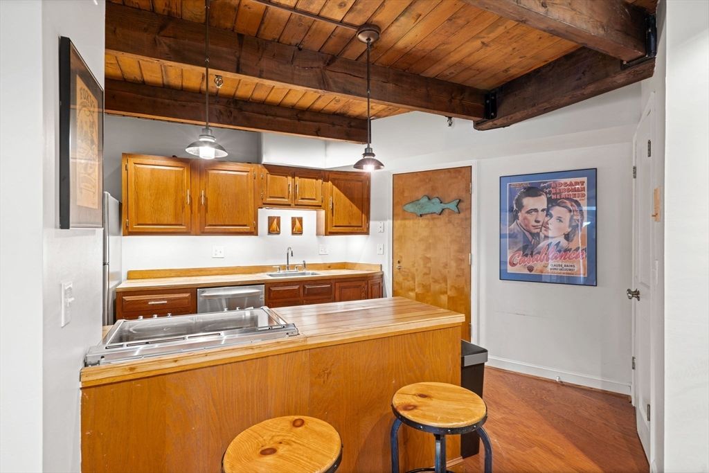 Interior, Kitchen, Pendant Lights, Wooden Beams, Wooden Ceilings, Wood Texture Flooring