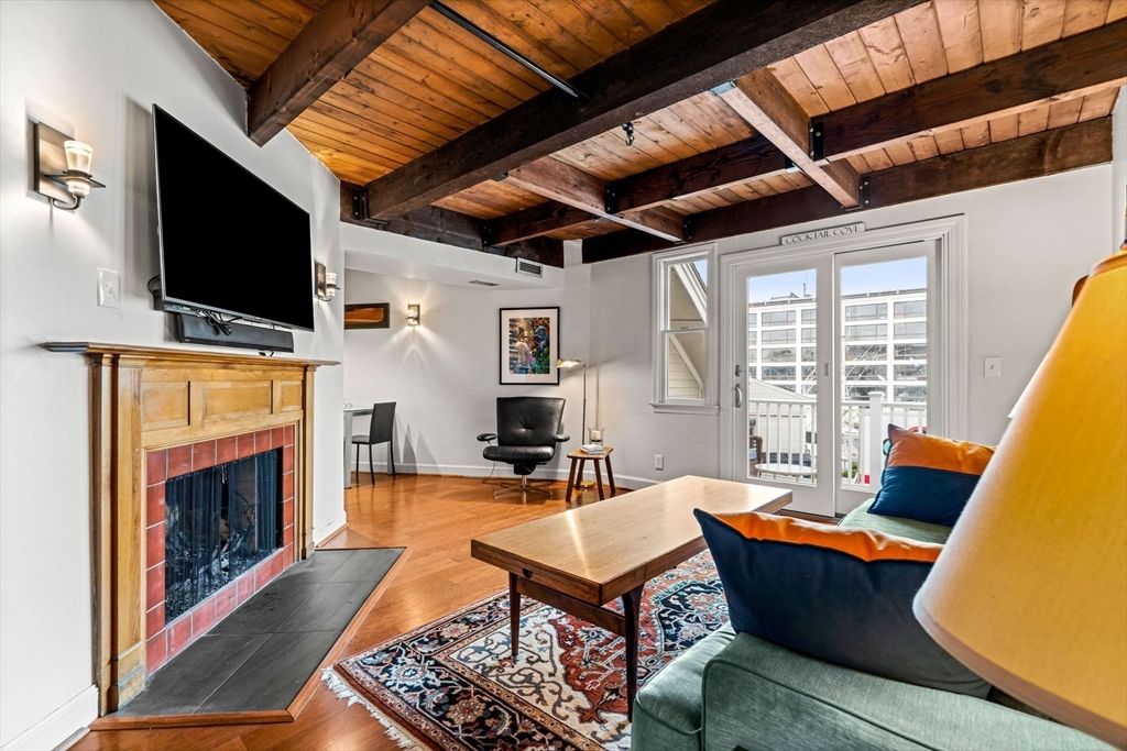 Fireplace, Interior, Living room, Wooden Beams, Wooden Ceilings, Wood Texture Flooring