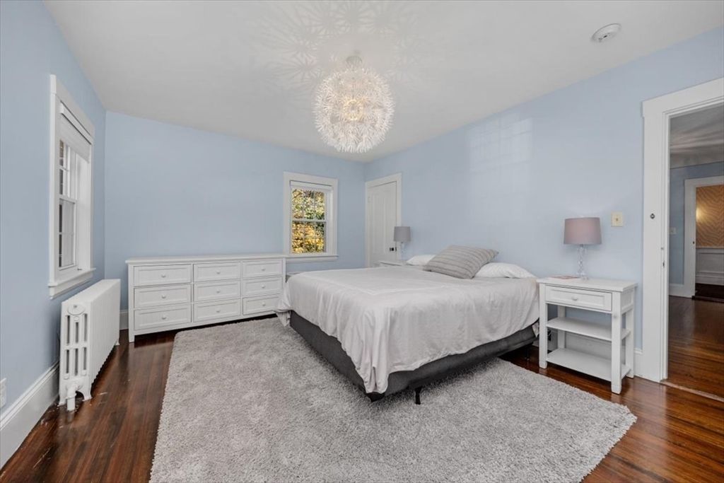 Bedroom, Chandelier, Interior, Wood Texture Flooring
