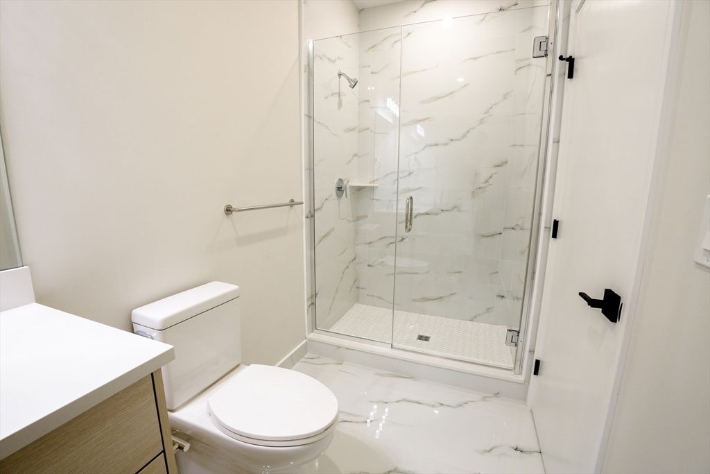 Bathroom, Glass Shower, Interior, Marble, Marble Walls