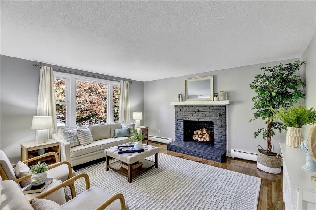 Fireplace, Interior, Living room, Wood Texture Flooring