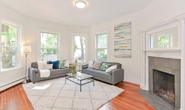 Fireplace, Interior, Living room, Wood Texture Flooring