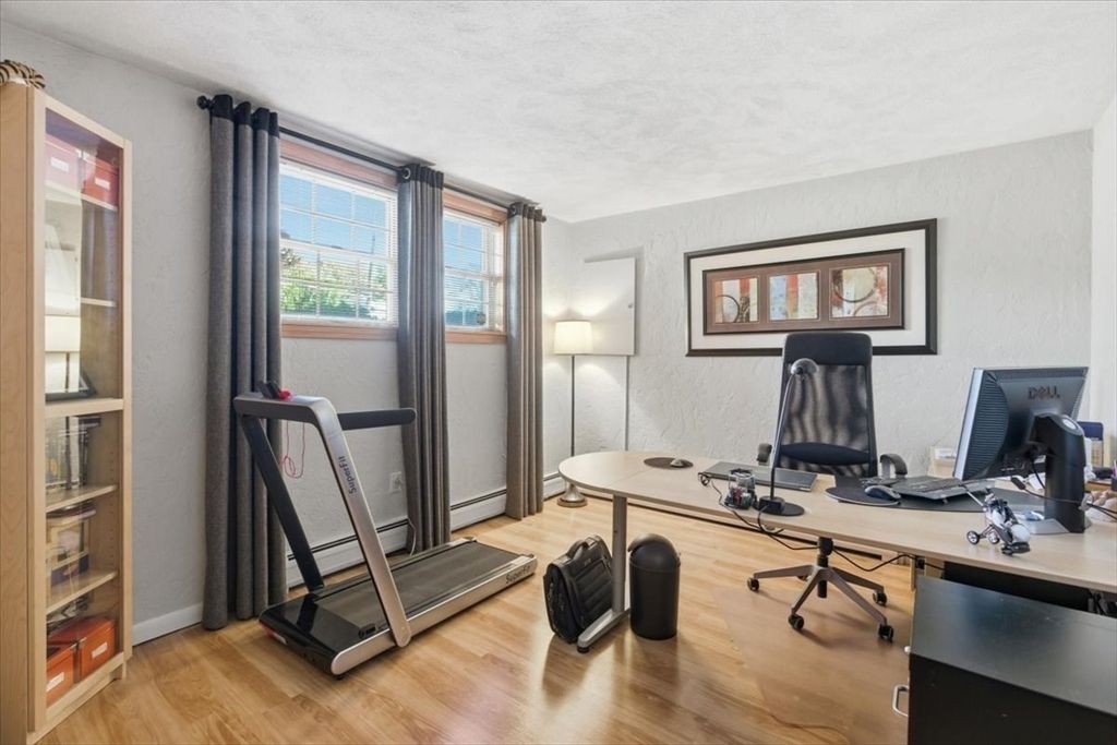 Fitness Equipment, Home Office, Interior, Wood Texture Flooring