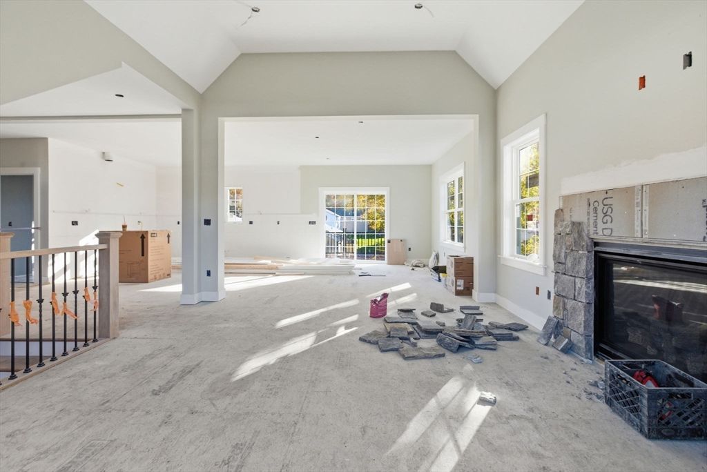 Empty room, Fireplace, Interior