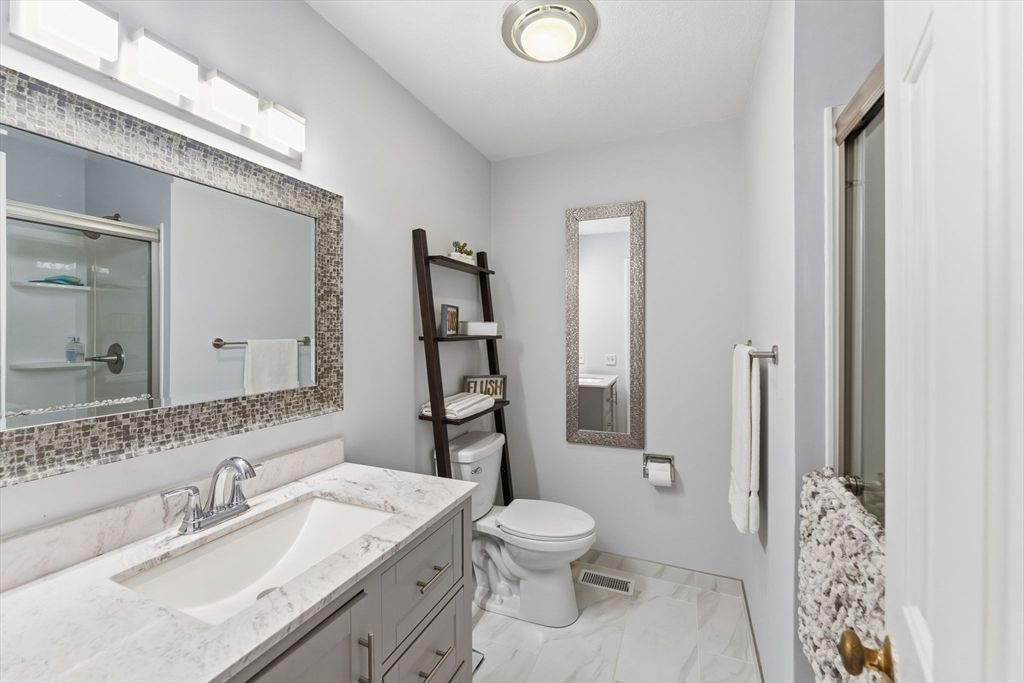 Bathroom, Glass Shower, Interior, Marble