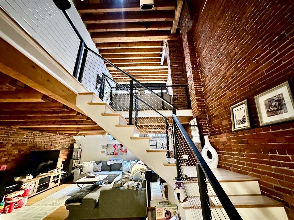 Interior, Living room, Stone Walls, Wooden Beams