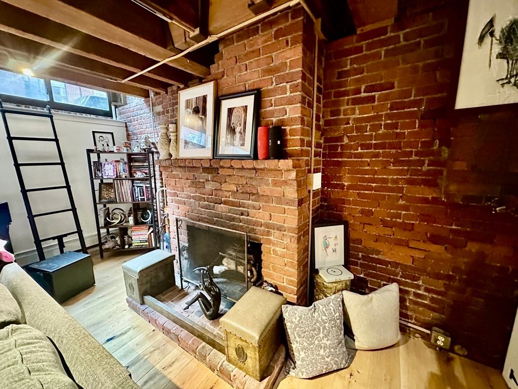 Fireplace, Interior, Stone Walls, Wood Texture Flooring