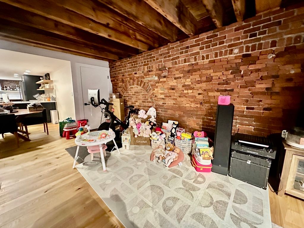 Fitness Equipment, Home Office, Interior, Stone Walls, Wooden Beams, Wooden Ceilings, Wood Texture Flooring