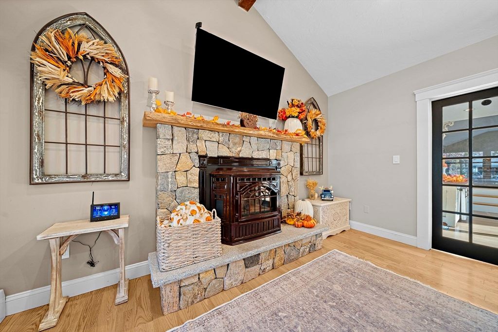 Fireplace, Interior, Wood Texture Flooring