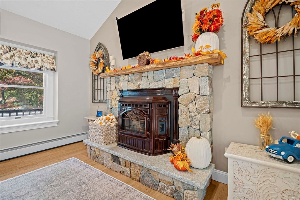 Fireplace, Interior, Wood Texture Flooring