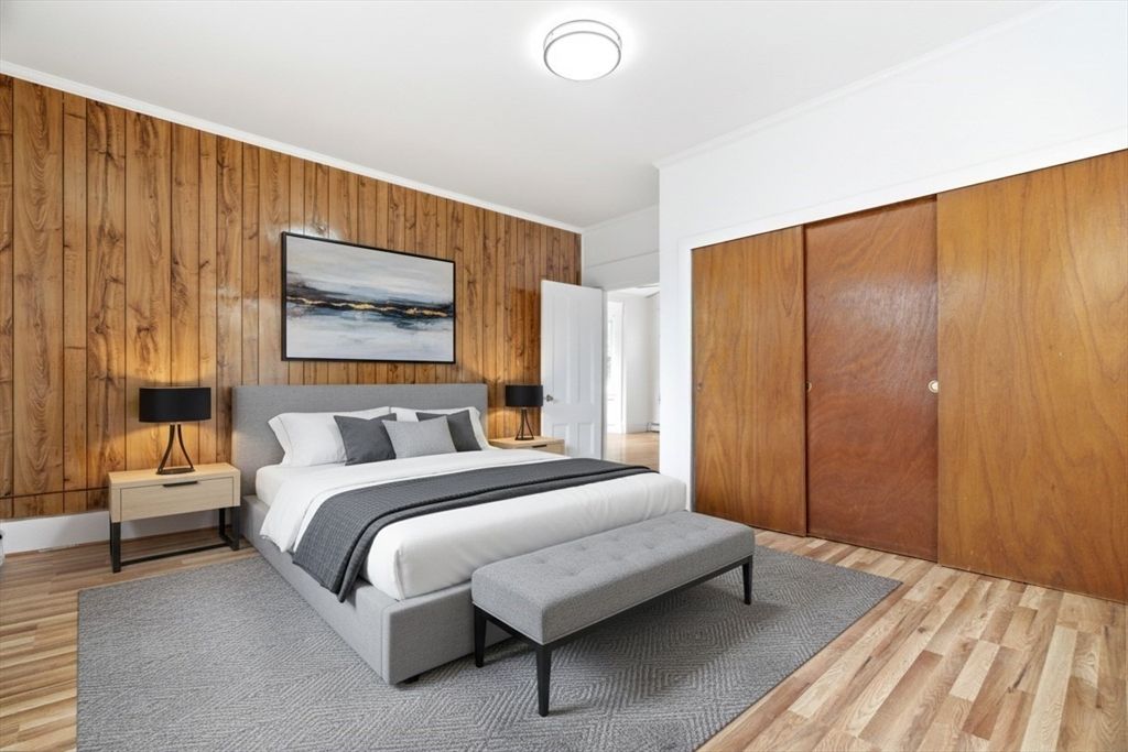 Bedroom, Interior, Wood Texture Flooring, Wooden Walls