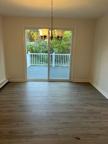 Chandelier, Empty room, Interior, Wood Texture Flooring