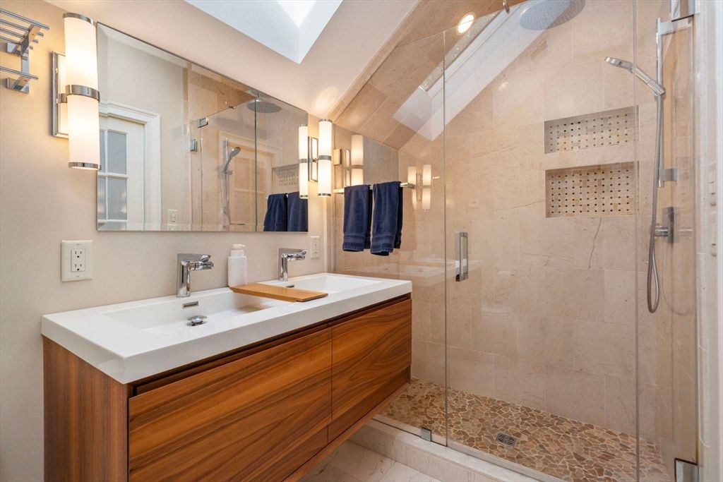 Bathroom, Dual Sink Vanities, Glass Shower, Interior