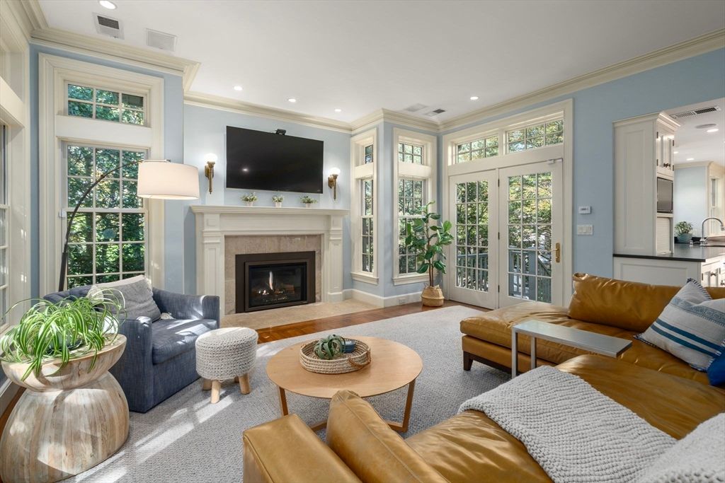 Fireplace, Interior, Living room, Recessed Lighting